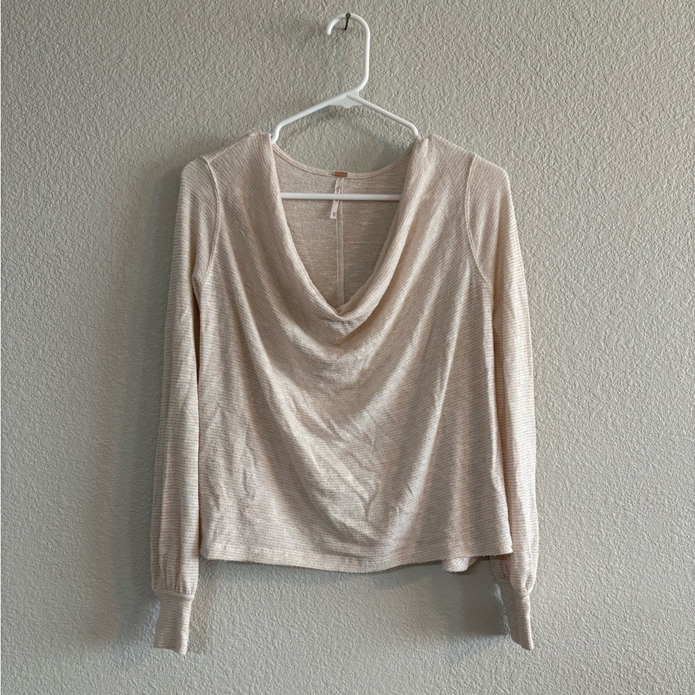 Free People Beige Knit Top